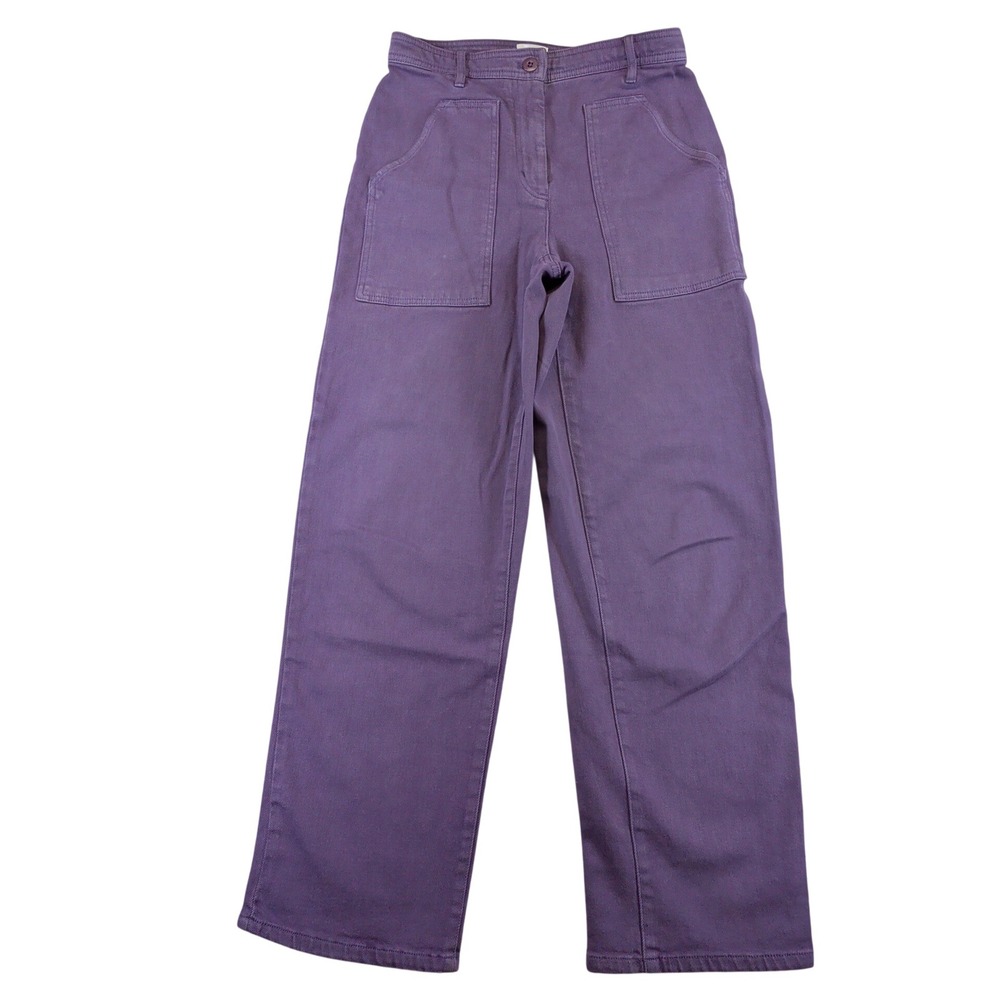 Wilfred Free Aritzia Purple High Rise Wide Leg Utility Patch Pocket Pant 4 82463
